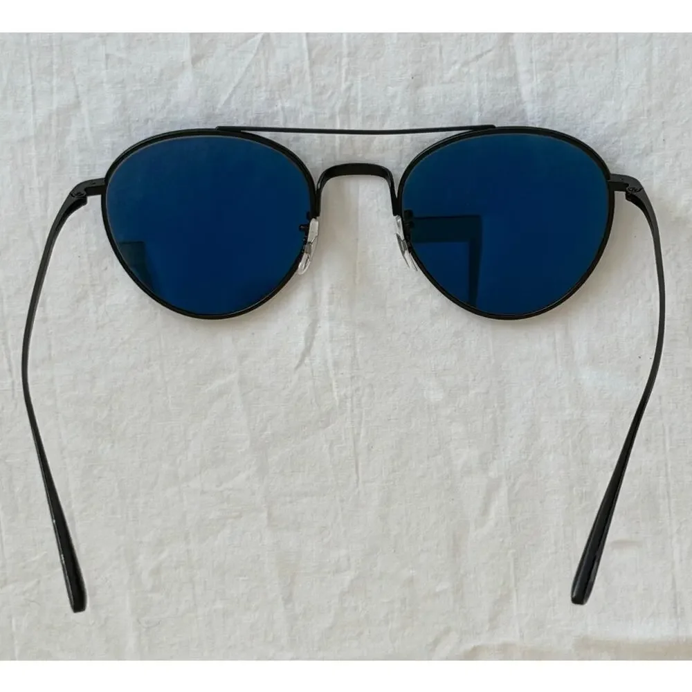 Oliver Peoples x The Row Nighttime Titanium Aviators Matte Black / Grey Lens